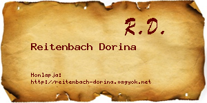 Reitenbach Dorina névjegykártya
